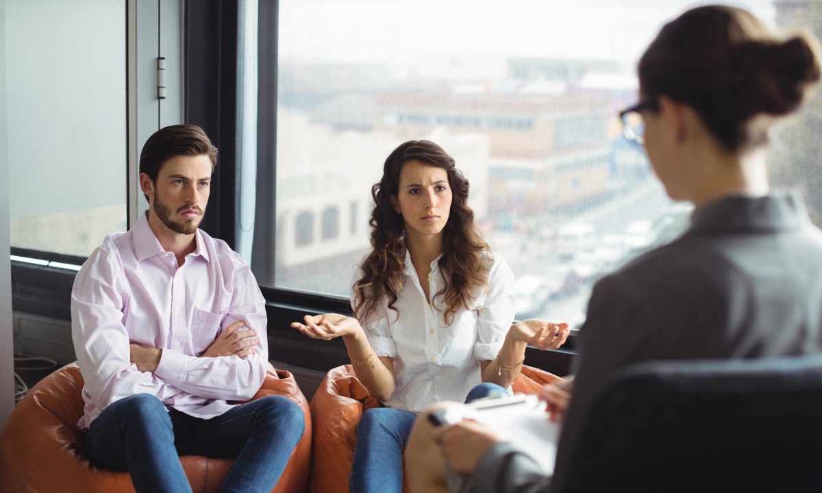 Family in legal consultation