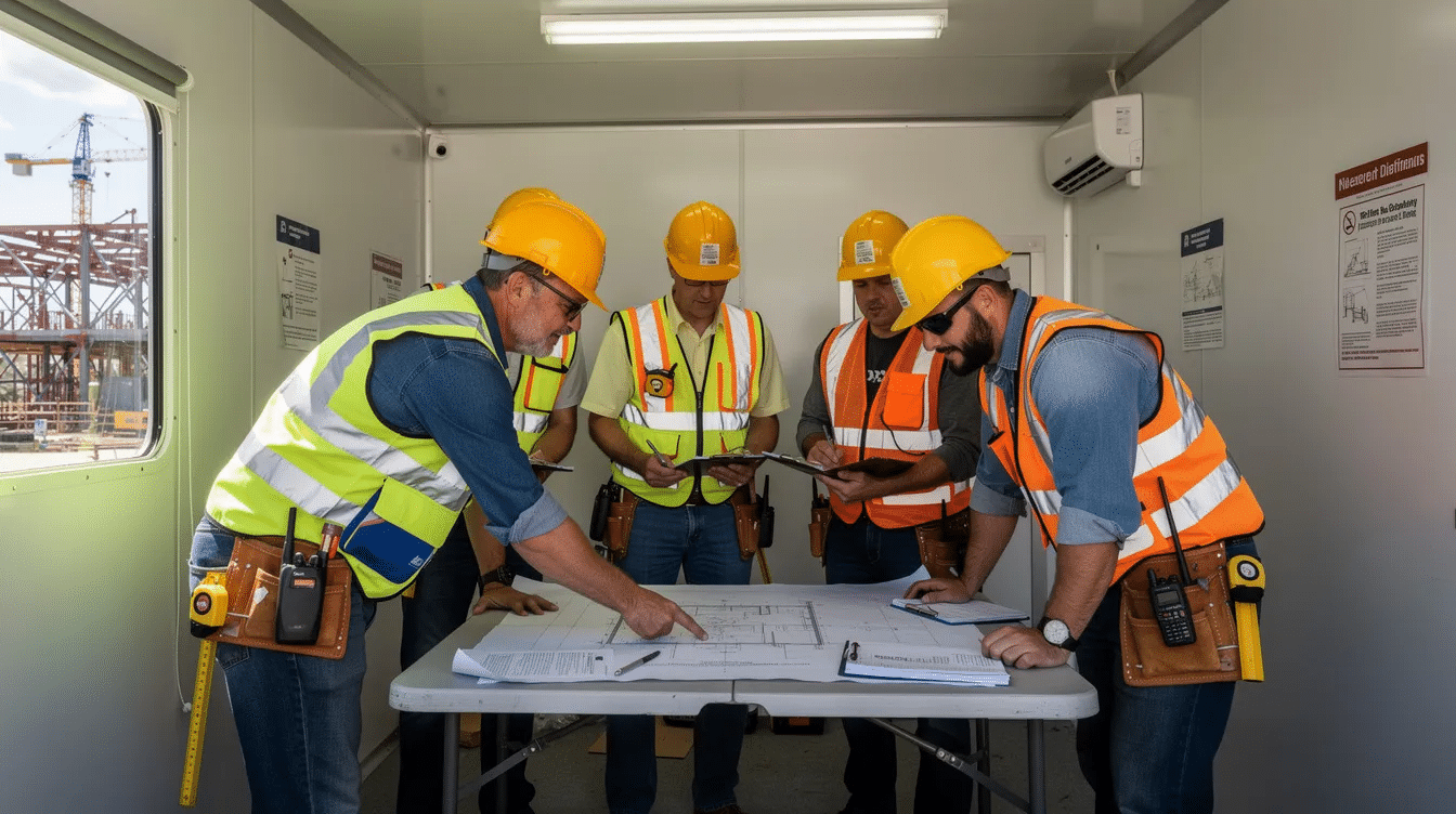 Construction worker on job site